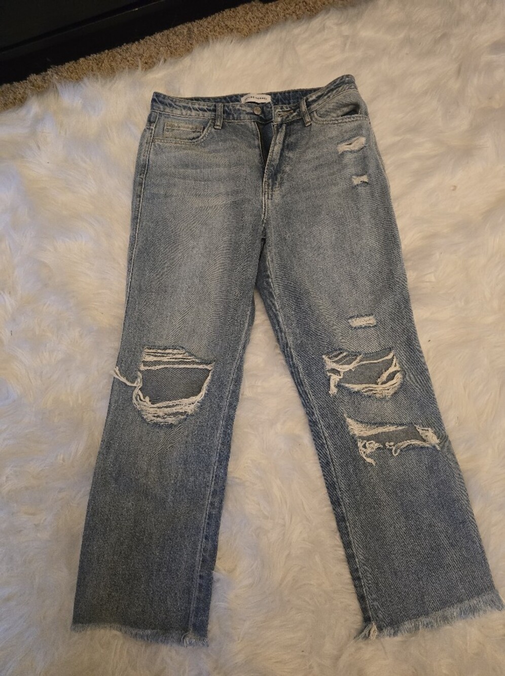 Flying Monkey Light Blue Ripped Skinny Jeans